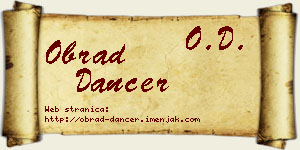 Obrad Dancer vizit kartica